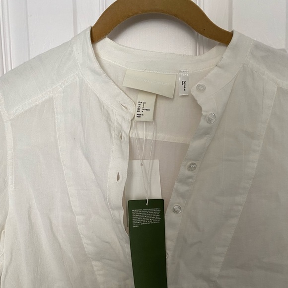 H&M High low ruffle white blouse - Picture 2 of 4